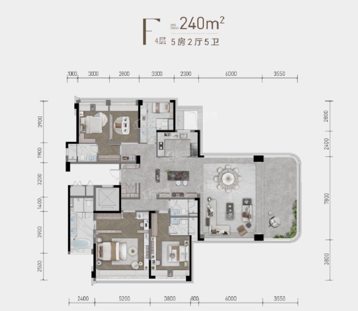 珠海华发珠海湾5室2厅5卫户型图-珠海楼盘网
