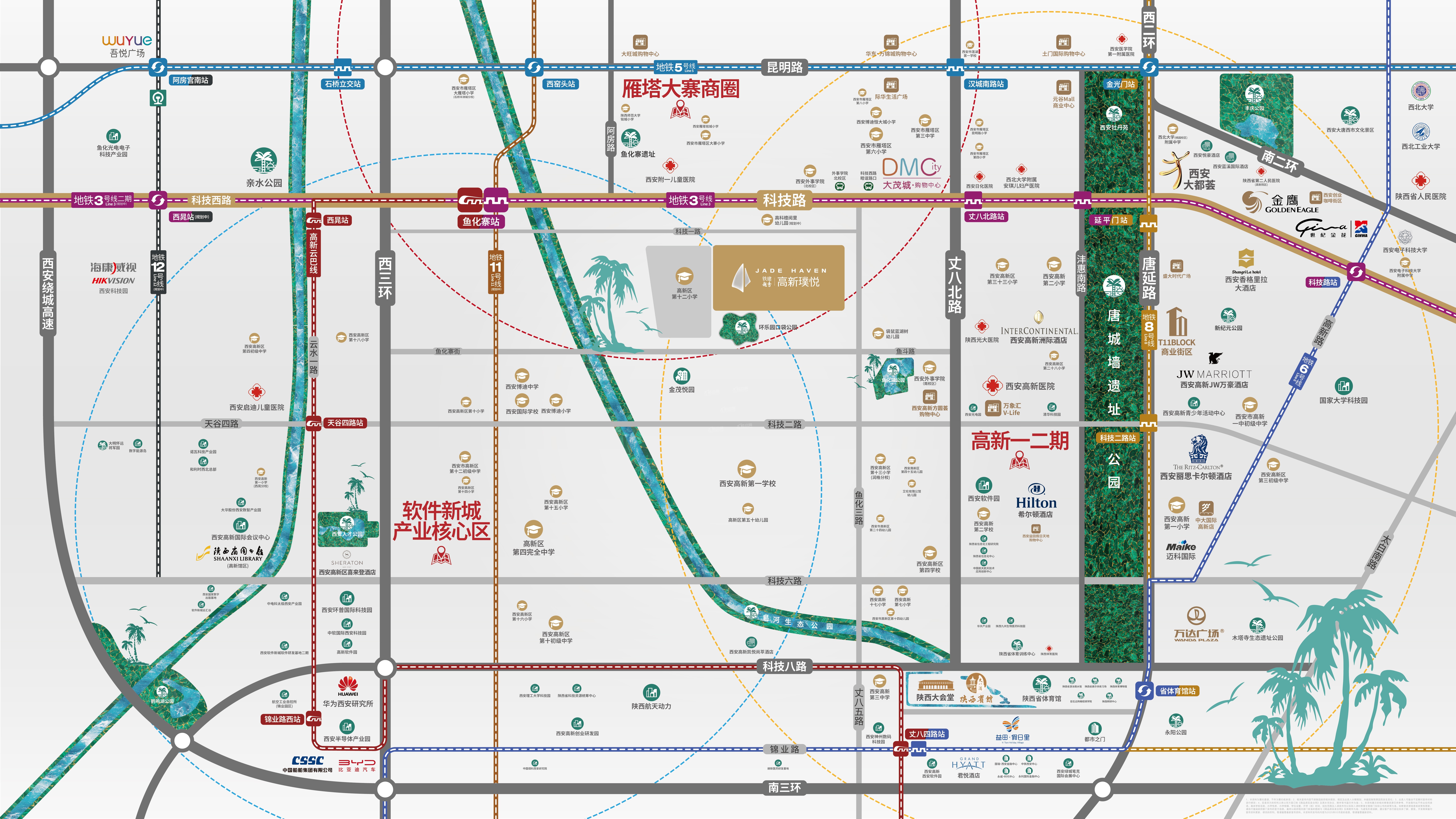 铁建越秀高新璞悦位置图