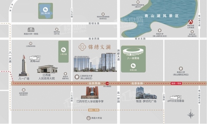 市政锦绣文澜位置图