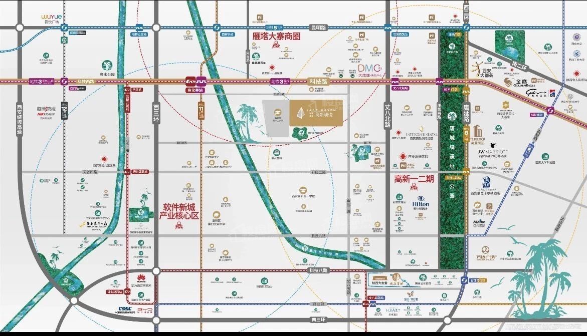 铁建越秀高新璞悦位置图