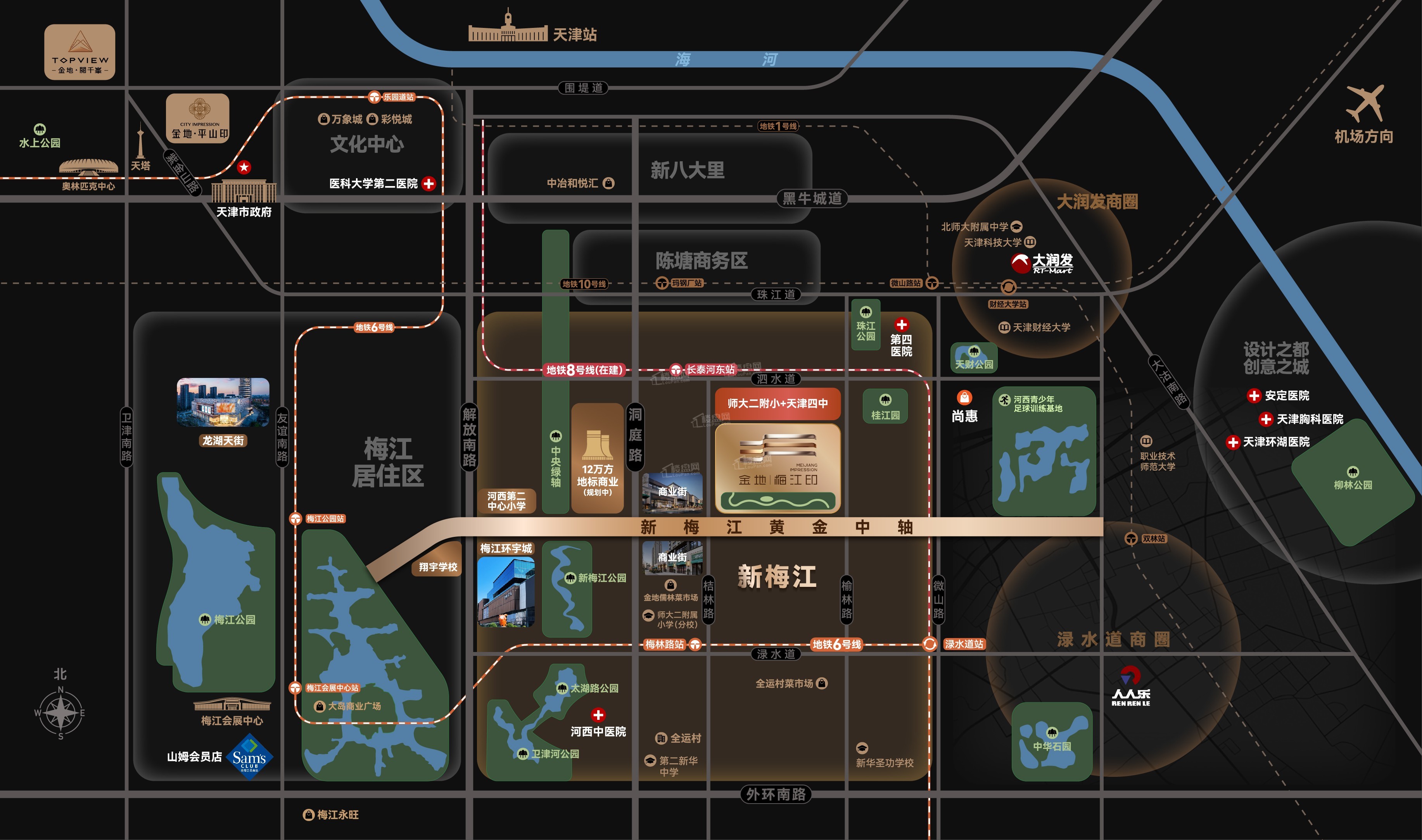 金地·梅江印位置图