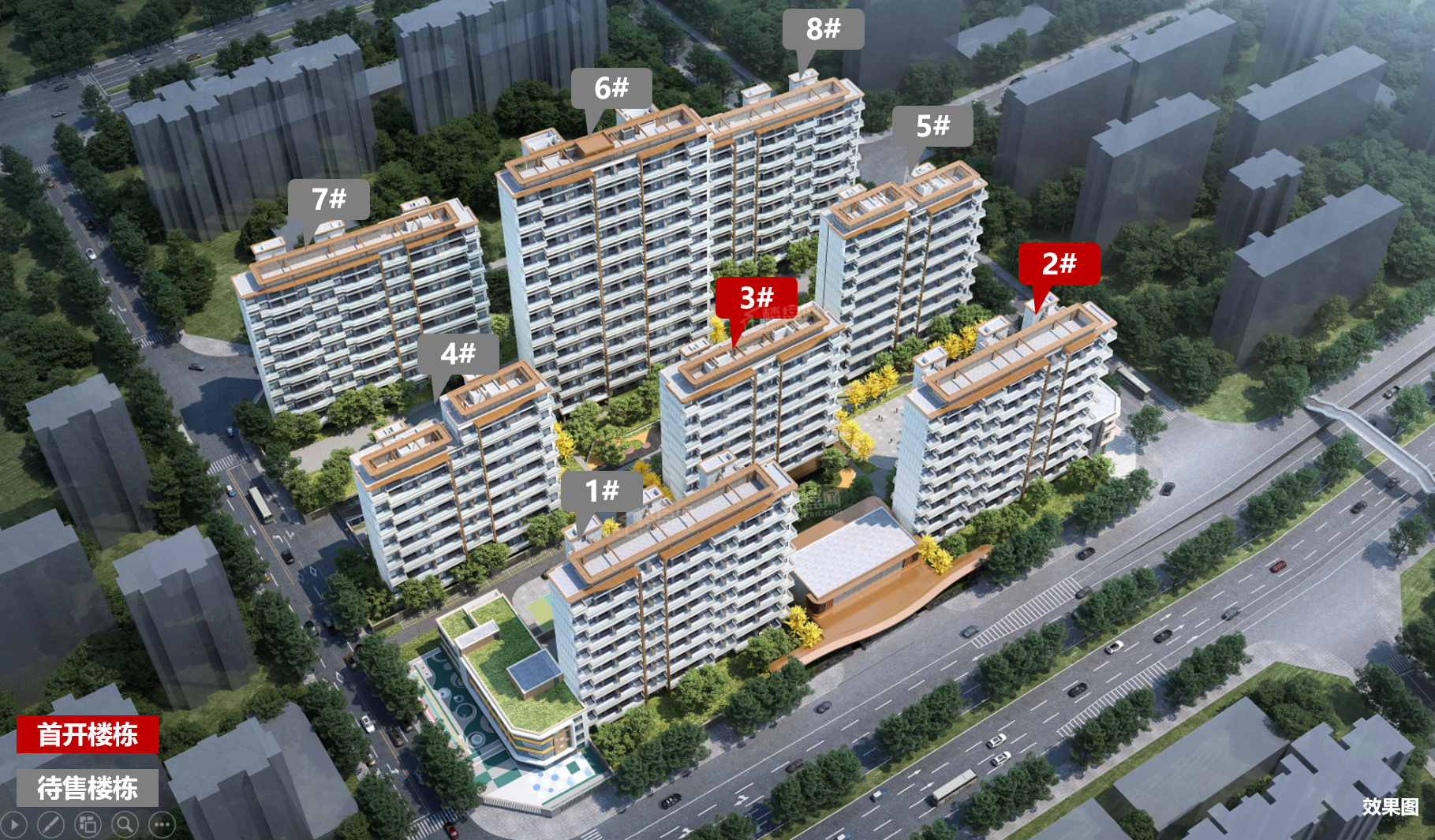 白桦林书香效果图