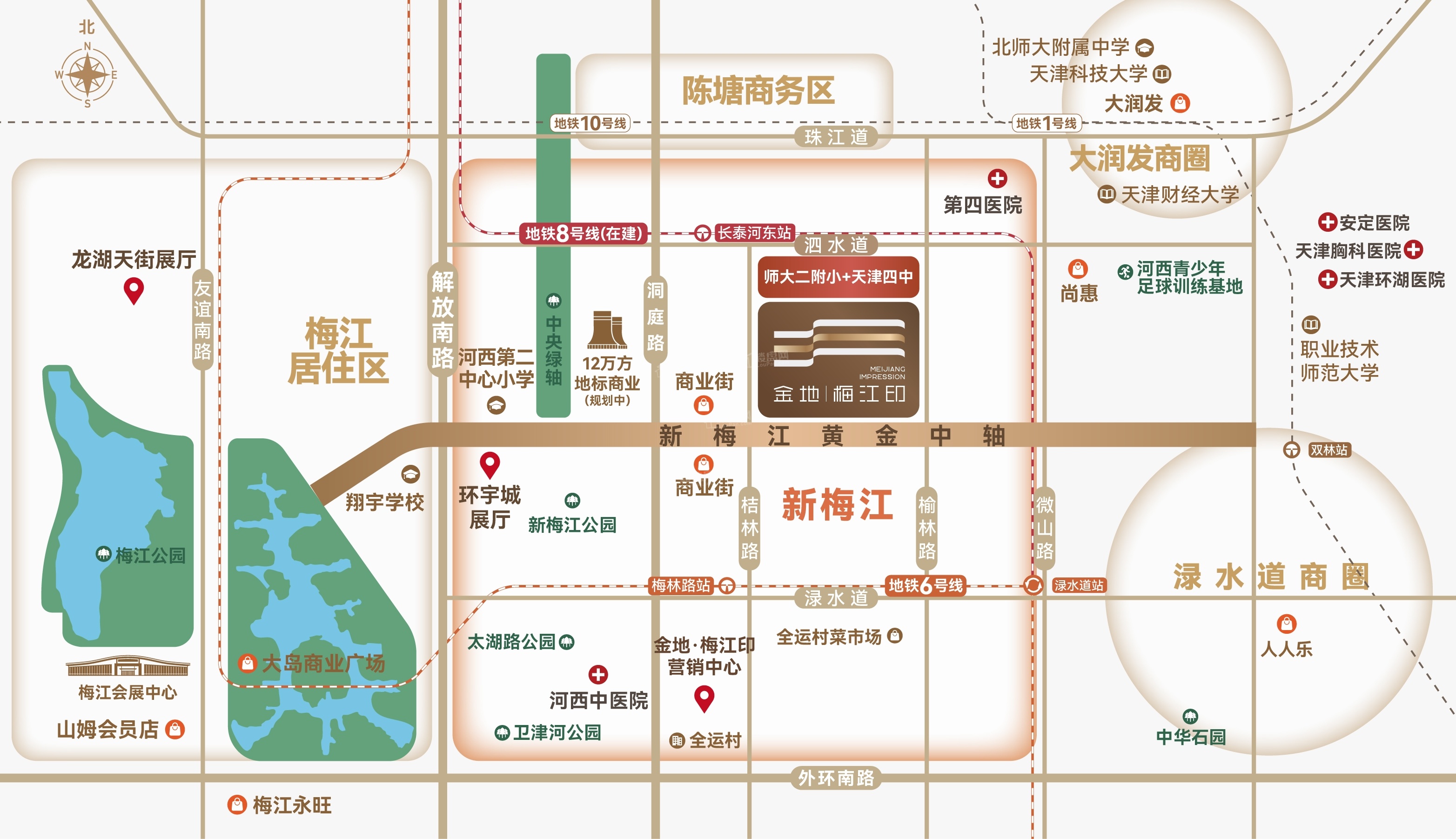 金地·梅江印位置图