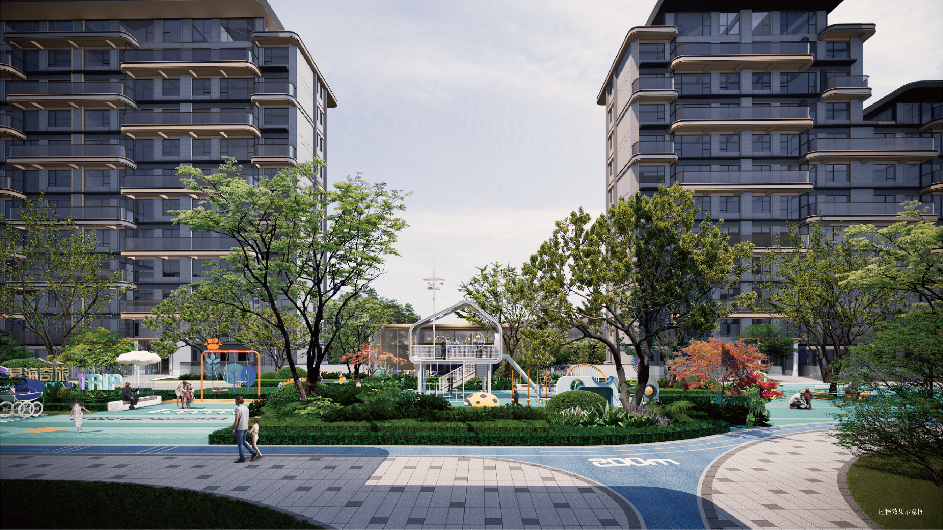 蓝城·海潮月华效果图