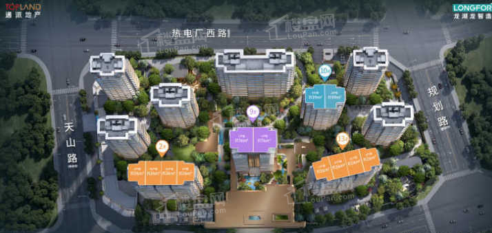 通派龙湖御潮云上效果图