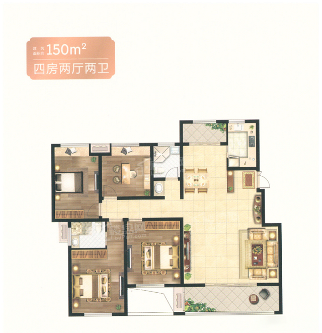 泰兴银丰佳园建面约150㎡户型品鉴-泰州楼盘网