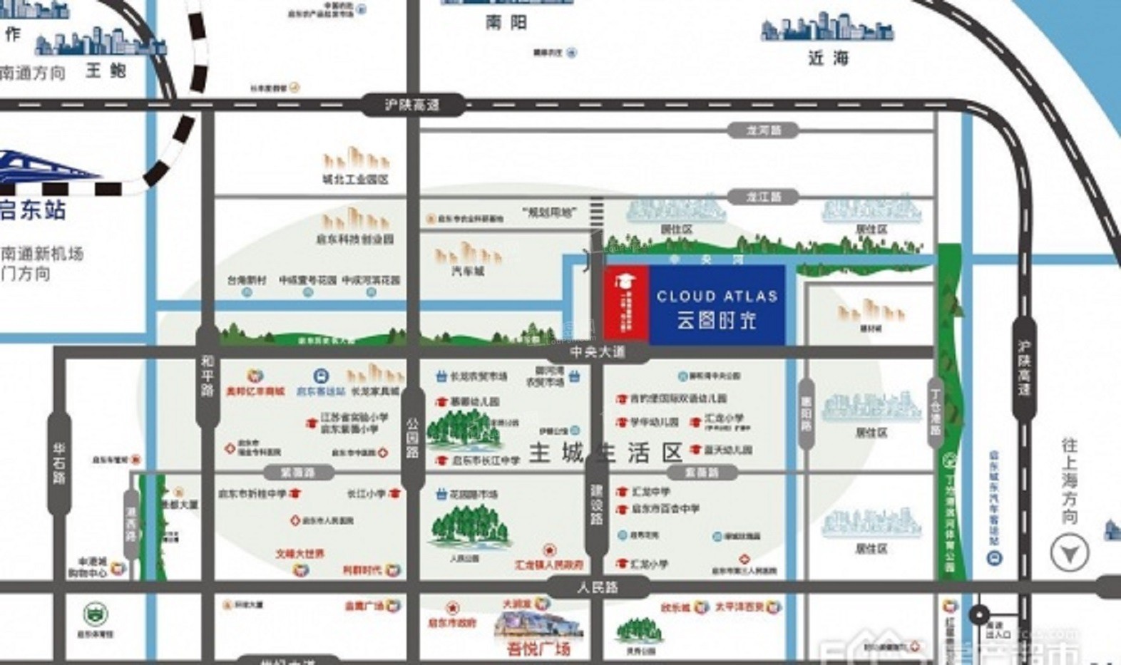 新城银洲云图时光|汇龙主城之上 经典小面积 约30万方大城 户型鉴赏-启东楼盘网