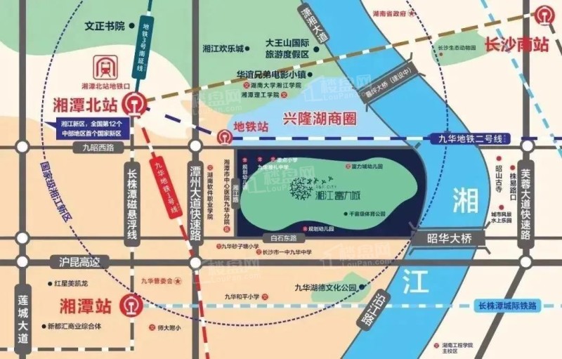 湘江富力城区位交通图
