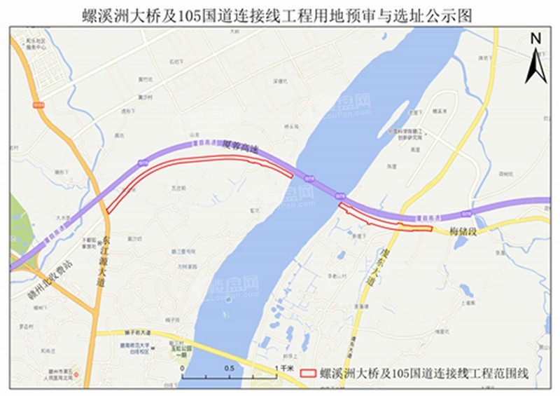 赣州105国道改线图图片