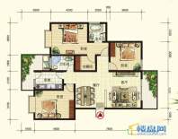 御林铭园9-10-号楼-B户型3室2厅2卫1厨