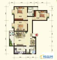 御林铭园3-5-号楼-B户型3室2厅2卫1厨