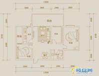 金宇紫林广场H户型3室2厅1卫1厨