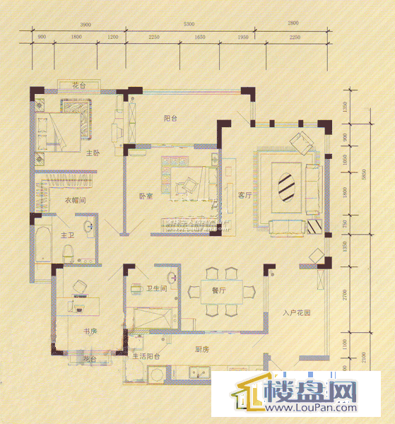 黔灵半山3B户型3室2厅2卫1厨