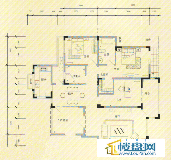 黔灵半山3E户型3室2厅2卫1厨