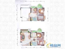 碧园花城罗兰郡9#E户型4室3厅2卫1厨