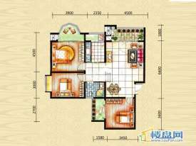 碧园花城1/A户型3室2厅1卫1厨