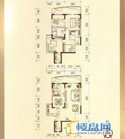 御景天下E2复户型3室2厅2卫1厨