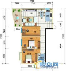 方源广场B1-6-1户型2室1厅1卫1厨