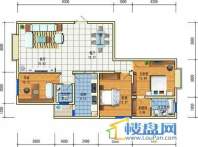 方源广场B1-6-4户型3室2厅2卫1厨