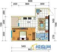 方源广场B2-6-5户型1室1厅1卫1厨