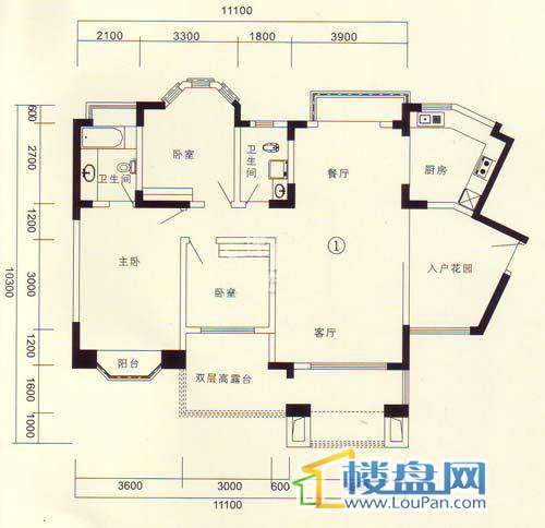 黔城碧水人家E户型3室2厅2卫1厨