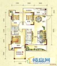 水锦花都F组团1D户型3室2厅2卫1厨121.65