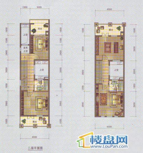 中天托斯卡纳T2B户型23层4室2厅3卫1厨