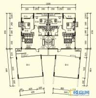 中天世纪新城3期叠拼A户型四层户型5室3厅3卫1厨