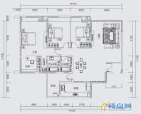 中天世纪新城三组团F4F5户型4室2厅2卫1厨