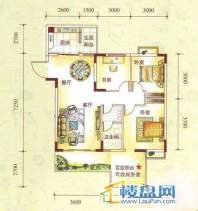 水锦花都F组团C户型2室2厅1卫1厨㎡