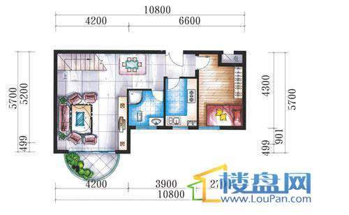 腾龙湾A1-8栋、9栋(B户型复式)下层4室3厅2卫1厨