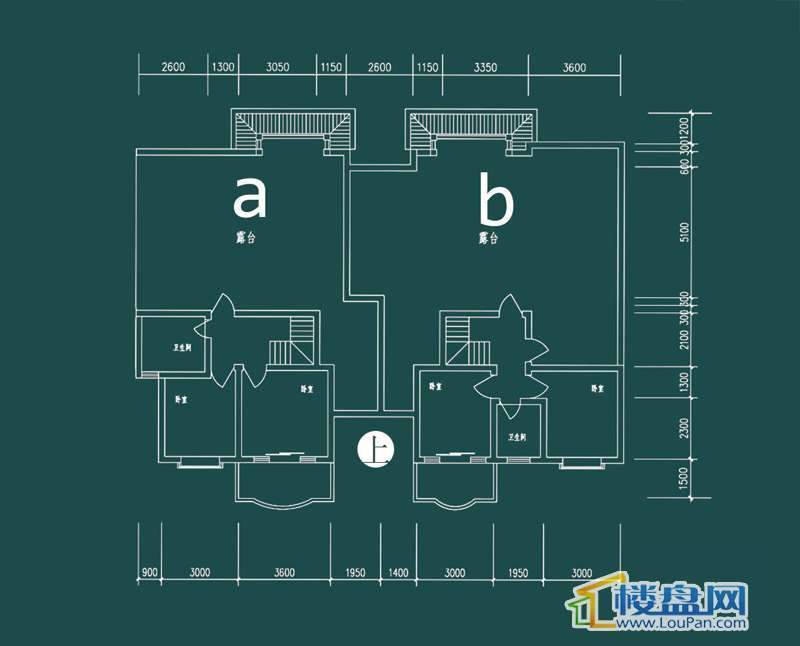 祥和家园三期嘉院D栋三单元A、B户型（跃层）-上层4室2厅2卫1厨
