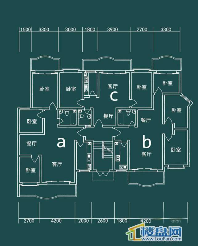 祥和家园三期嘉院E栋二单元A、B、C户型3室2厅1卫1厨