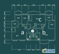 祥和家园三期嘉院E栋一单元A、B、C户型(跃层）-下层4室2厅2卫1厨