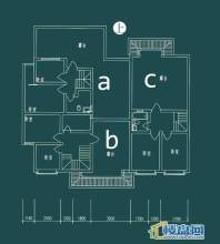 祥和家园三期嘉院F栋二单元A、B、C户型（跃层）-上层3室2厅2卫1厨