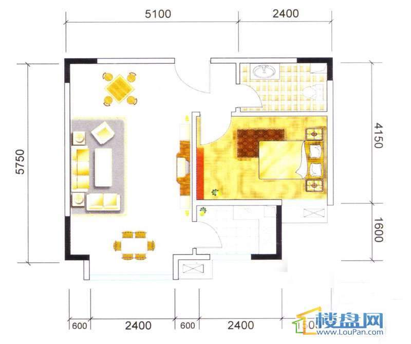 桃溪华庭A栋F户型