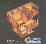 建博国际广场H3-2两室两厅两卫 