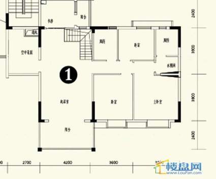 森林溪畔A4栋123单元顶层复式1号房上层6室3厅4卫1厨