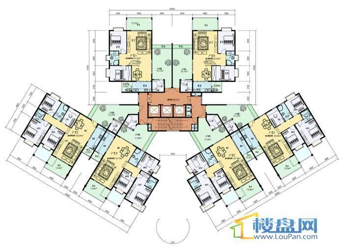 3号楼奇数层平面图