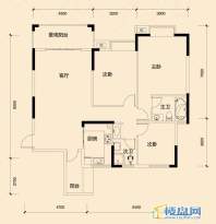 源兴御景华府C2户型3室2厅2卫1厨