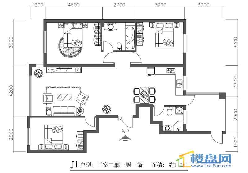 玫瑰港湾户型图