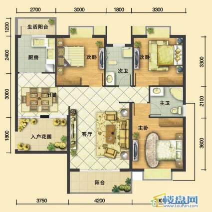 嘉馨苑A13室2厅2卫1厨