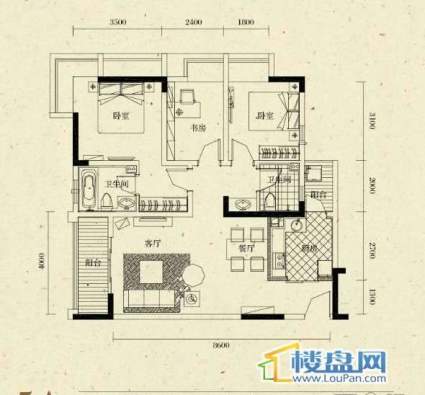 名流公馆户型图