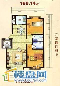 田城康都二室二厅二卫户型图