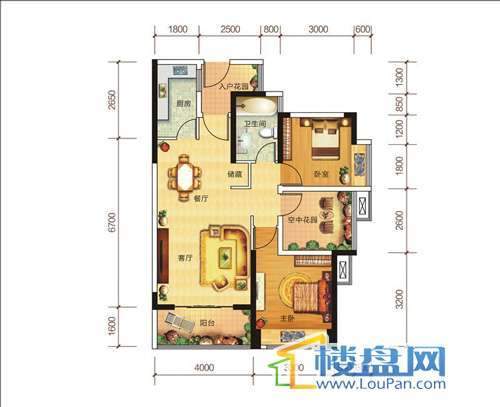 幸福庄园禧园1、3栋，福园1、2、3栋D1户型