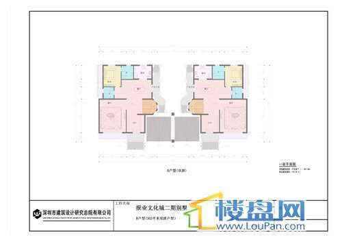 302平米双拼别墅一层平面