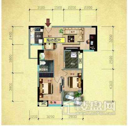 福晟钱隆公馆B区户型图