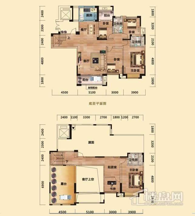 户型图12.16栋D-3复式户型6室2厅3卫