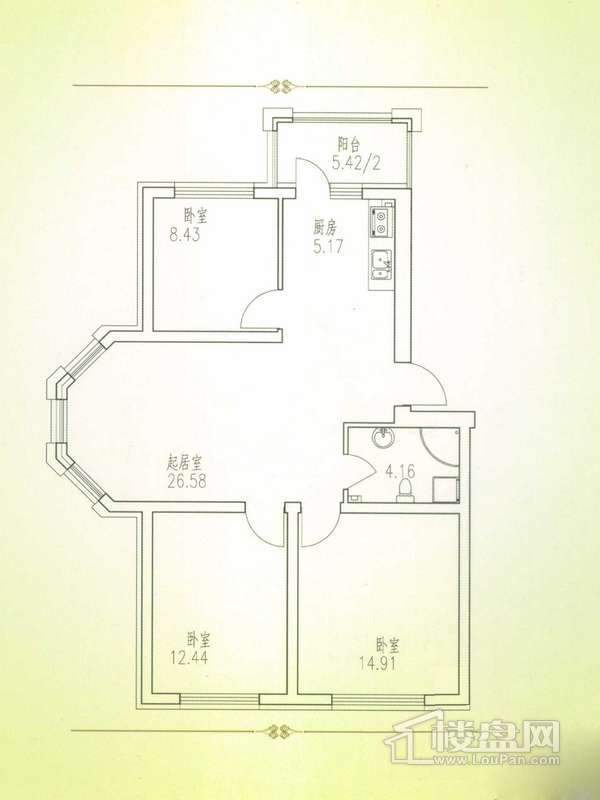 富佳新天地户型图C-4户型 