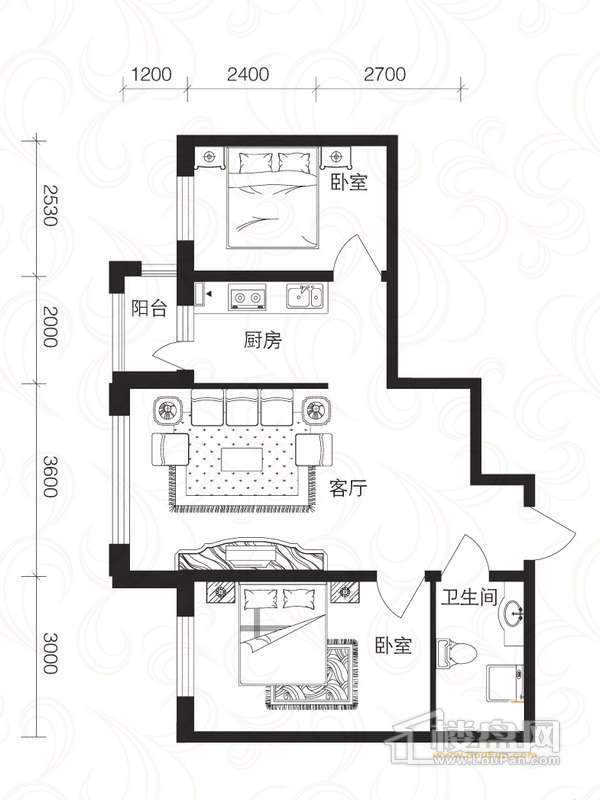 鑫都丽水雅居户型图B5-a户 